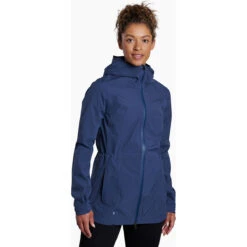 KUHL Women's Stretch Voyagr Jacket -Travel Essentials Shop 2184 Ws Stretch Voyagr Jacket Slate Blue Front