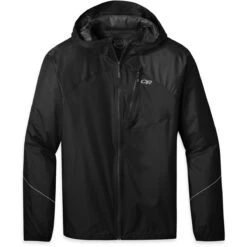 Outdoor Research Men's Helium Rain Jacket -Travel Essentials Shop F20 M HeliumRainJacket Black 275386 0001