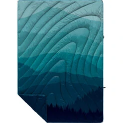 Rumpl Original Puffy Blanket - Printed 1-Person -Travel Essentials Shop TPPB BRF 1BLUE RIDGE FADE OGPUFFY 1P FLATLAY
