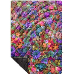 Rumpl Original Puffy Blanket - Printed 1-Person -Travel Essentials Shop TPPB SUC 1 PSYCHEDELIC SUCCULENT OGPUFFY 1P FLATLAY