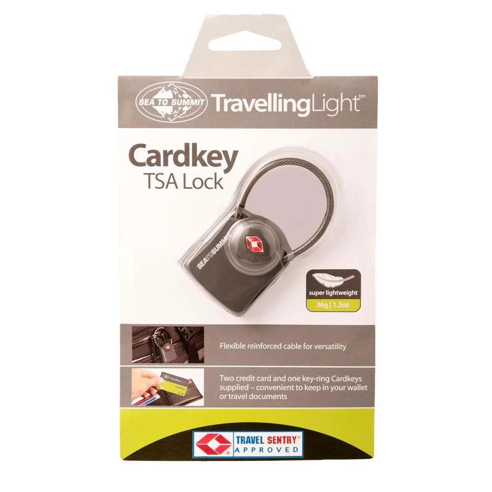 Sea To Summit Travelling Light TSA Travel Lock-Cardkey With Cable 1 Sea To Summit Travelling Light TSA Travel Lock-Cardkey With Cable
